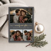 Carte De Vœux En Aluminium Nouveau script Merveilleusement jamais après l'or 