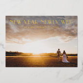 Carte De Vœux En Aluminium Nouvel An (Recto)