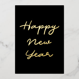 Carte De Vœux En Aluminium Nouvel an heureux minimaliste