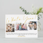 Carte De Vœux En Aluminium Nouvel An moderne quel année script 3 photos (Debout devant)