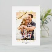 Carte De Vœux En Aluminium Nouvel An Plus de joie (Debout devant)