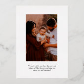 Carte De Vœux En Aluminium Nouvel An Souhaite Minimal Élégant Script Photo (Verso)