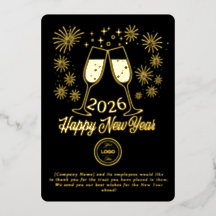 Nouvelle Année d'Affaires 2026 Champagne Or