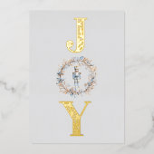 Carte De Vœux En Aluminium Nutcracker de Noël aquarelle Joie Photo (Recto)