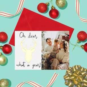 Carte De Vœux En Aluminium Oh Mon Dieu, Quel An ! Drôle Noël photo Real
