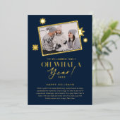 Carte De Vœux En Aluminium Oh quelle année ! Année d'examen Gold & Navy 1 pho (Debout devant)