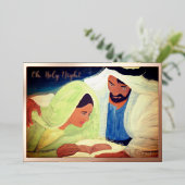 Carte De Vœux En Aluminium Oh Sainte Nuit (Debout devant)