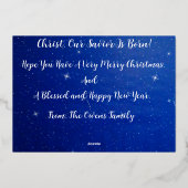 Carte De Vœux En Aluminium Oh Sainte Nuit (Verso)