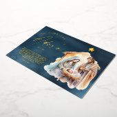 Carte De Vœux En Aluminium Oh Venez Admirez-Lui Noël Or (Rotation)