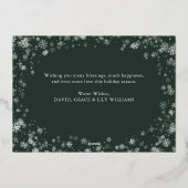 Carte De Vœux En Aluminium Or de neige (Verso)