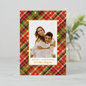 Carte De Vœux En Aluminium Or de Noël (Debout devant)