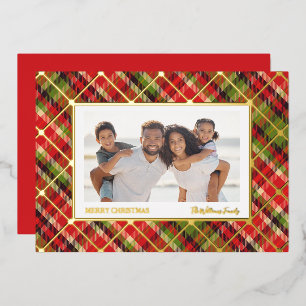 Carte De Vœux En Aluminium Or de Noël