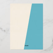 Carte De Vœux En Aluminium Or Joyeuses Fêtes classique (Verso)