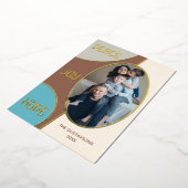 Carte De Vœux En Aluminium Or Joyeuses Fêtes classique (Rotation)