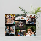 Carte De Vœux En Aluminium Or Multiphoto minimal (Debout devant)