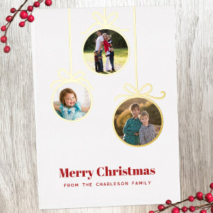 Carte De Vœux En Aluminium Ornement de Noël 3 Photo