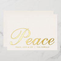 Paix Amour Joie Typographie Élégante Ivoire et Or