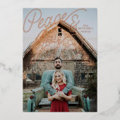 Carte De Vœux En Aluminium Paix et joie (Recto)