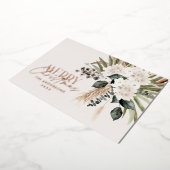 Carte De Vœux En Aluminium Pampas herbe eucalyptus moody moderne bouho foil (Rotation)