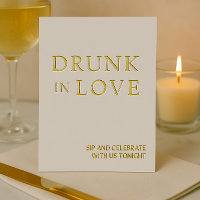 Panneau Mariage blanc & or trempé dans l'amour