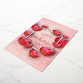 Carte De Vœux En Aluminium Parties scintillant Heureuse Sainte-Valentin 3D Re (Rotation)