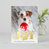 Carte De Vœux En Aluminium Paws | Photo pour animaux (Debout devant)