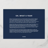 Carte De Vœux En Aluminium Peace and Joy Botanical Overlay (Verso)