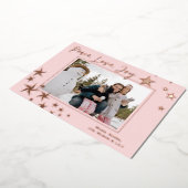 Carte De Vœux En Aluminium Peace Love Joy Starry (Rotation)