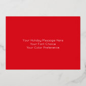 Carte De Vœux En Aluminium Peinture des oiseaux d'hiver rouge vert (Verso)