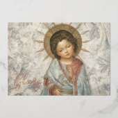 Carte De Vœux En Aluminium Peinture du jeune sauveur (Recto)