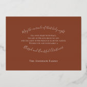 Carte De Vœux En Aluminium Peinture du jeune sauveur (Verso)