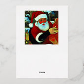 Carte De Vœux En Aluminium Père Noël / Père Noël (Verso)