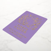 Carte De Vœux En Aluminium Personalized Spring Easter Bunny Gold Floral (Rotation)