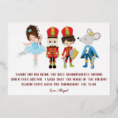 Carte De Vœux En Aluminium Personnalisé Nutcracker Ballet Noël (Verso)