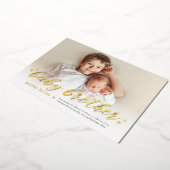 Carte De Vœux En Aluminium Petits Coeurs Bébé Frère Faire-part de naissance à (Rotation)