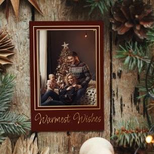 Carte De Vœux En Aluminium Pétrole photo simple et chaud