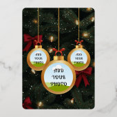 Carte De Vœux En Aluminium Photo Christmas Card (Recto)