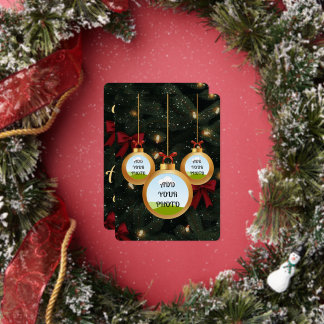 Carte De Vœux En Aluminium Photo Christmas Card