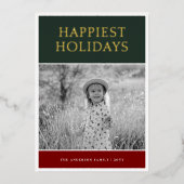 Carte De Vœux En Aluminium Photo Colorblock (Recto)