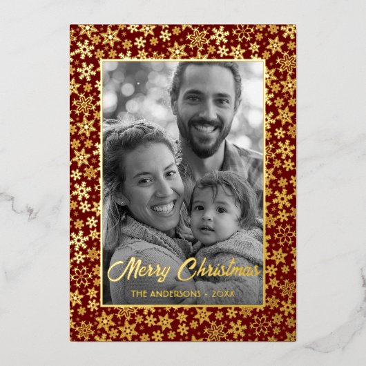 Carte De Vœux En Aluminium Photo de famille | Convertir automatiquement l'ima (Recto)