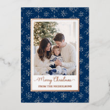 Photo de famille Rose Gold Foil Noël