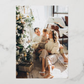 Carte De Vœux En Aluminium Photo de forêt aquarelle élégante moderne rustique (Verso)