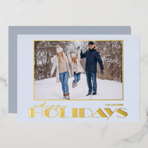 Carte De Vœux En Aluminium Photo de Joyeuses Fêtes