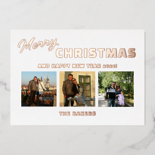 Carte De Vœux En Aluminium Photo de Joyeux Noël