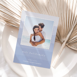 Carte De Vœux En Aluminium Photo de la bande d'aquarelle Mele Kalikimaka