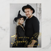 Carte De Vœux En Aluminium Photo de l'époque Éffrayante (Recto)