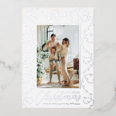 Carte De Vœux En Aluminium Photo de Noël (Recto)