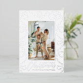 Carte De Vœux En Aluminium Photo de Noël (Debout devant)