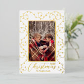 Carte De Vœux En Aluminium Photo de Noël (Debout devant)