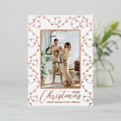 Carte De Vœux En Aluminium Photo de Noël (Debout devant)